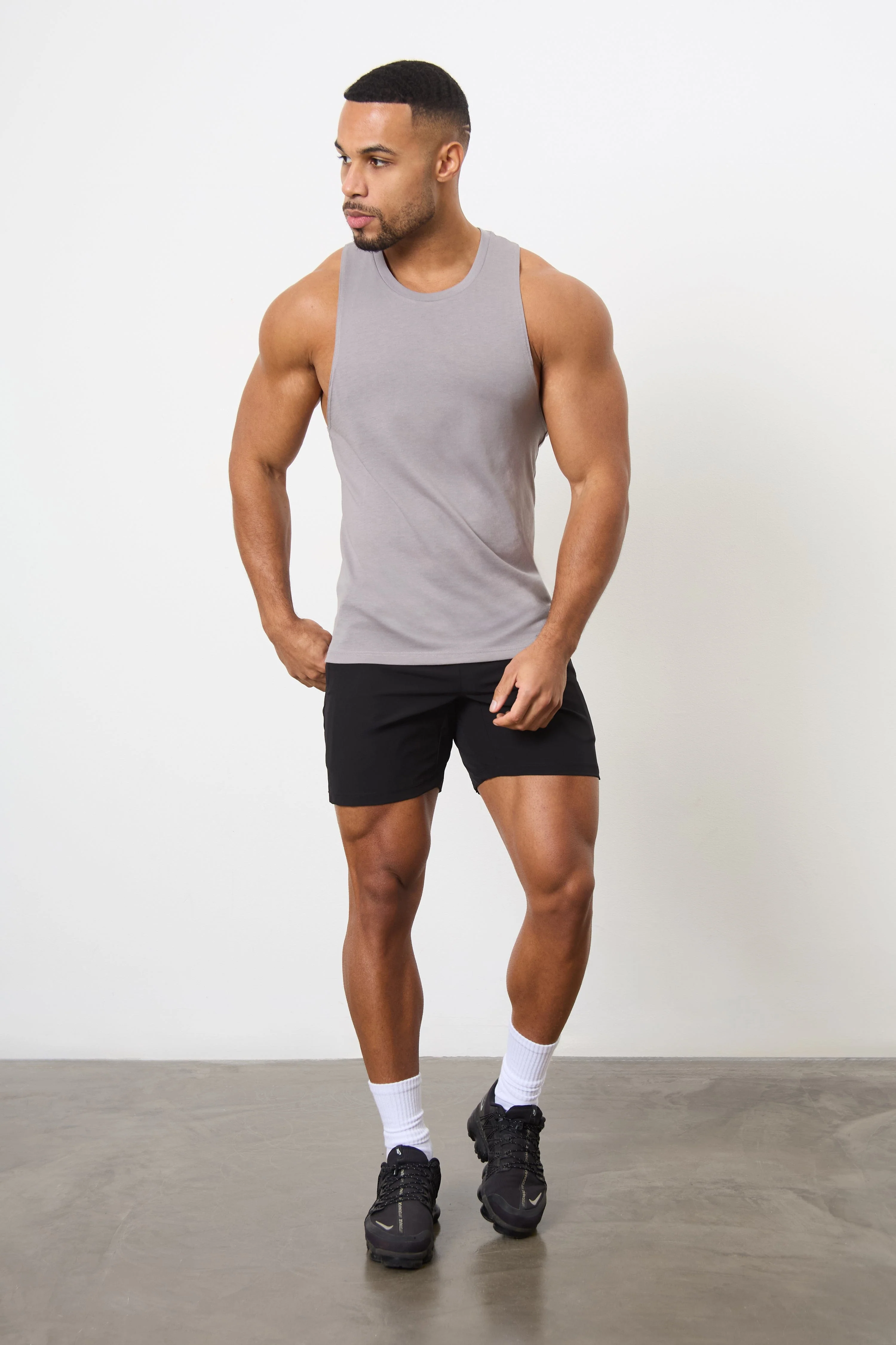 Essential Training Vest in Mid Grey - Image 3