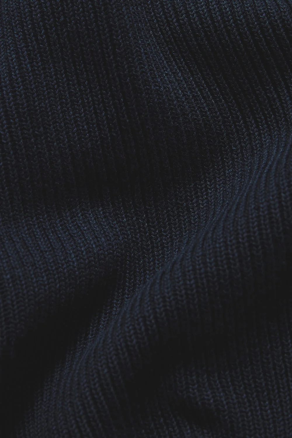 Cotton Textured Knitted Half Zip Polo Shirt in Navy - Image 8
