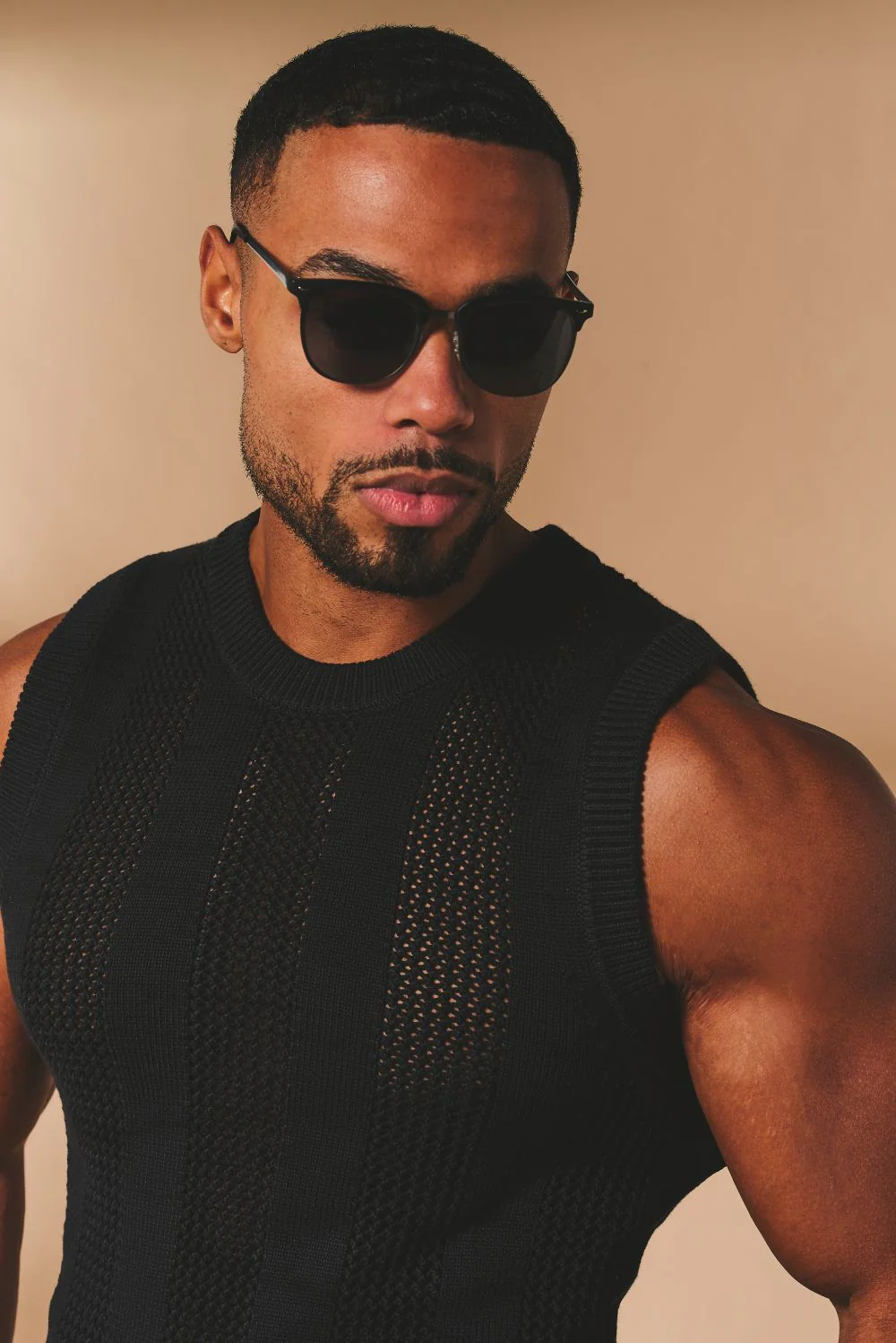 Crochet Knitted Vest in Black - Image 6