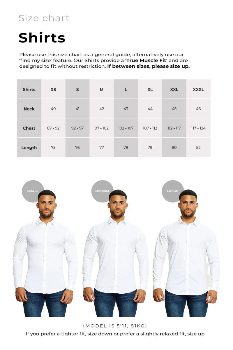 Muscle Fit Cutaway Collar Shirt in White - Image 8