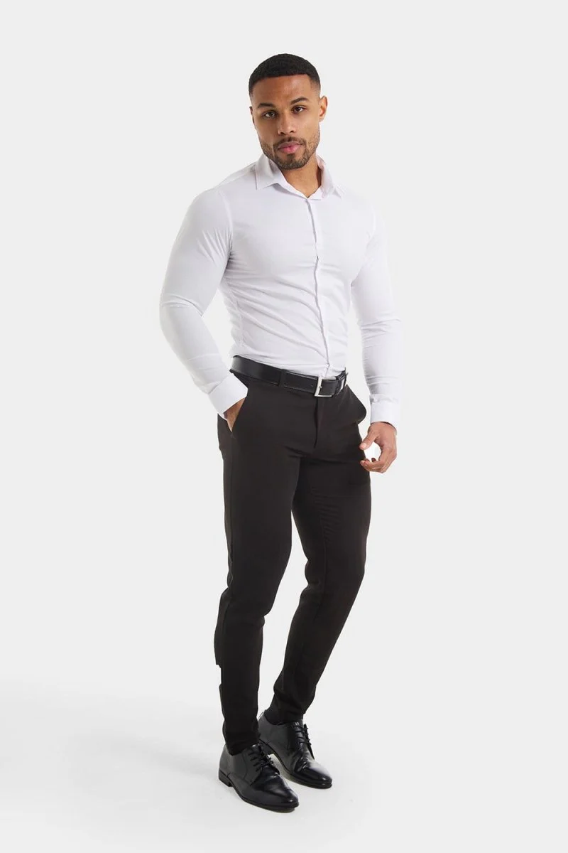 Double Cuff Shirt in White - Image 3