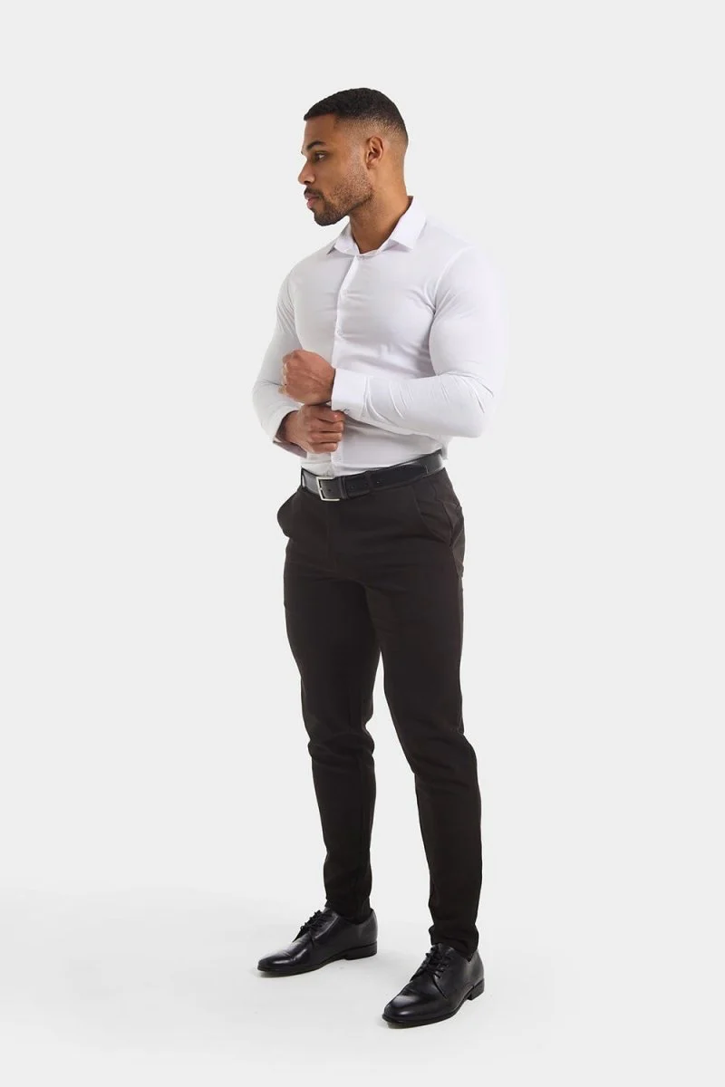 Double Cuff Shirt in White - Image 5