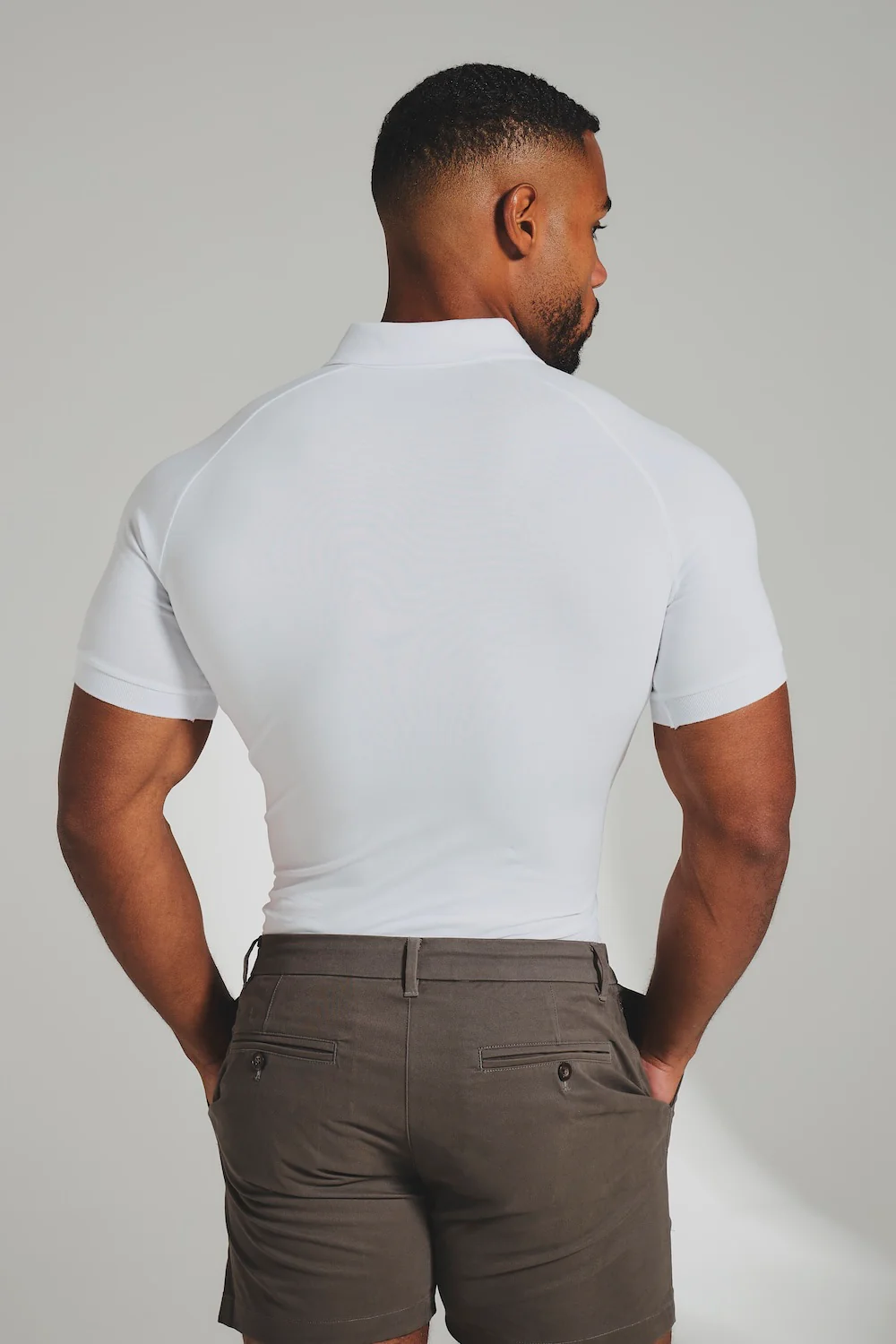 Muscle Fit Polo Shirt in White - Image 6
