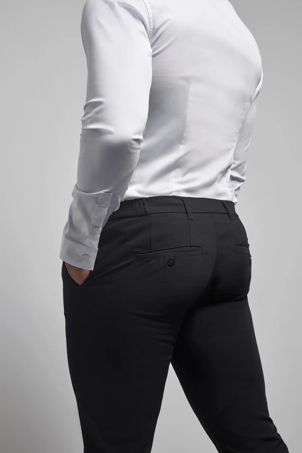 Muscle Fit Essential Trousers in Black - Image 5