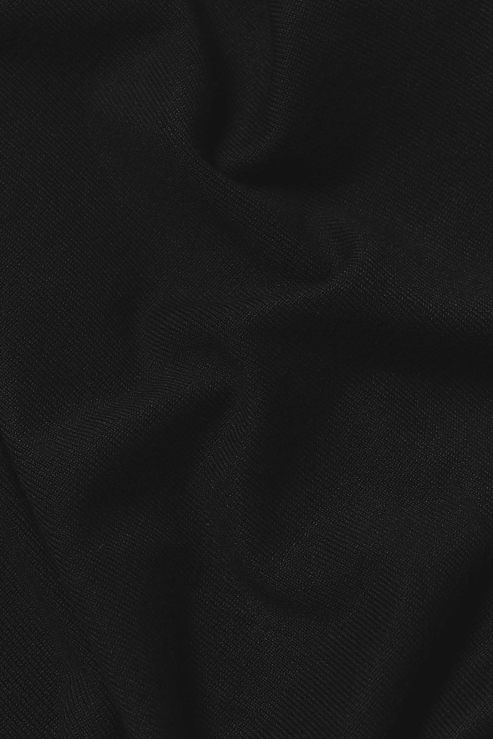 Fine Gauge Knitted T-Shirt in Black - Image 7