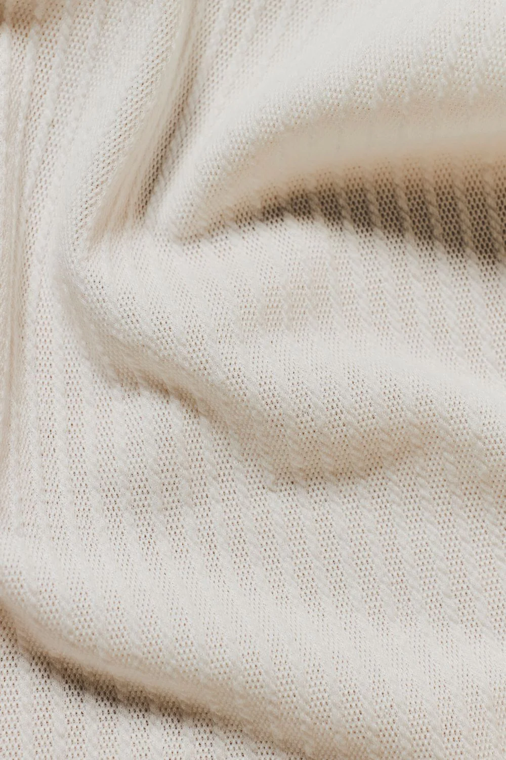 Fine Textured Stripe Cuban Collar Shirt in White - Image 6