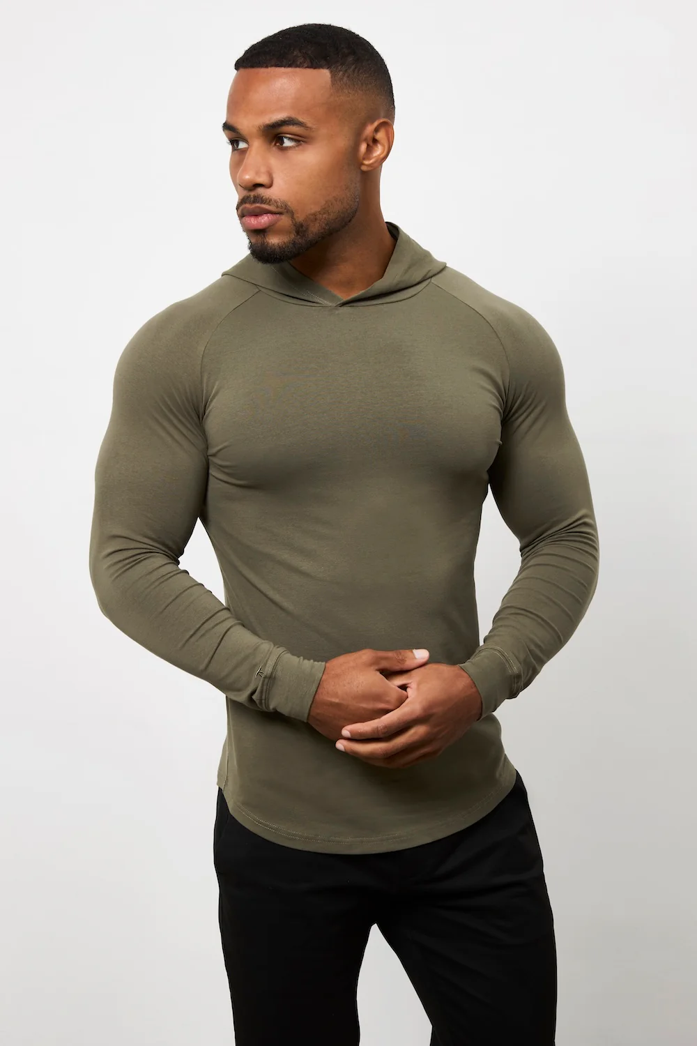 Hooded Top in Khaki - Image 5