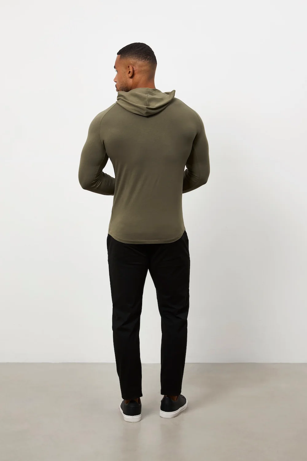 Hooded Top in Khaki - Image 6