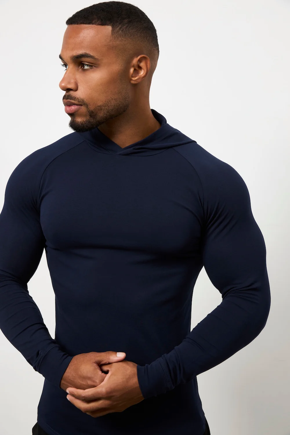 Hooded Top in True Navy - Image 3