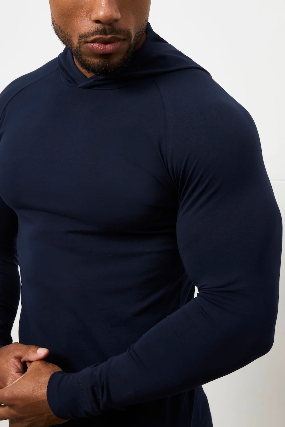Hooded Top in True Navy - Image 4