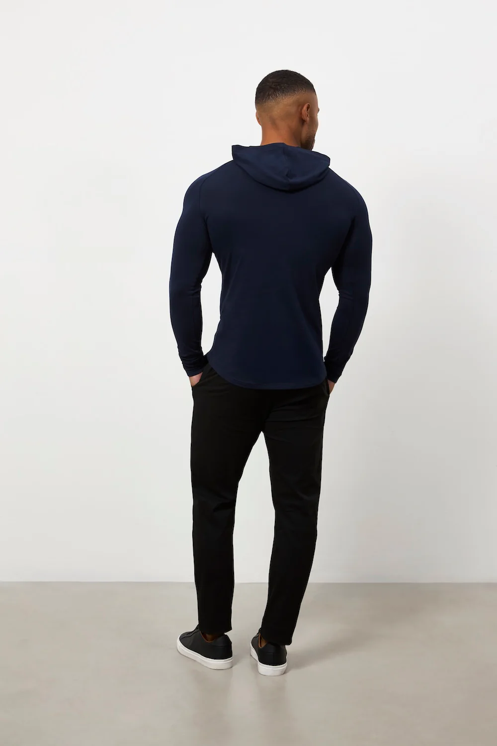 Hooded Top in True Navy - Image 6