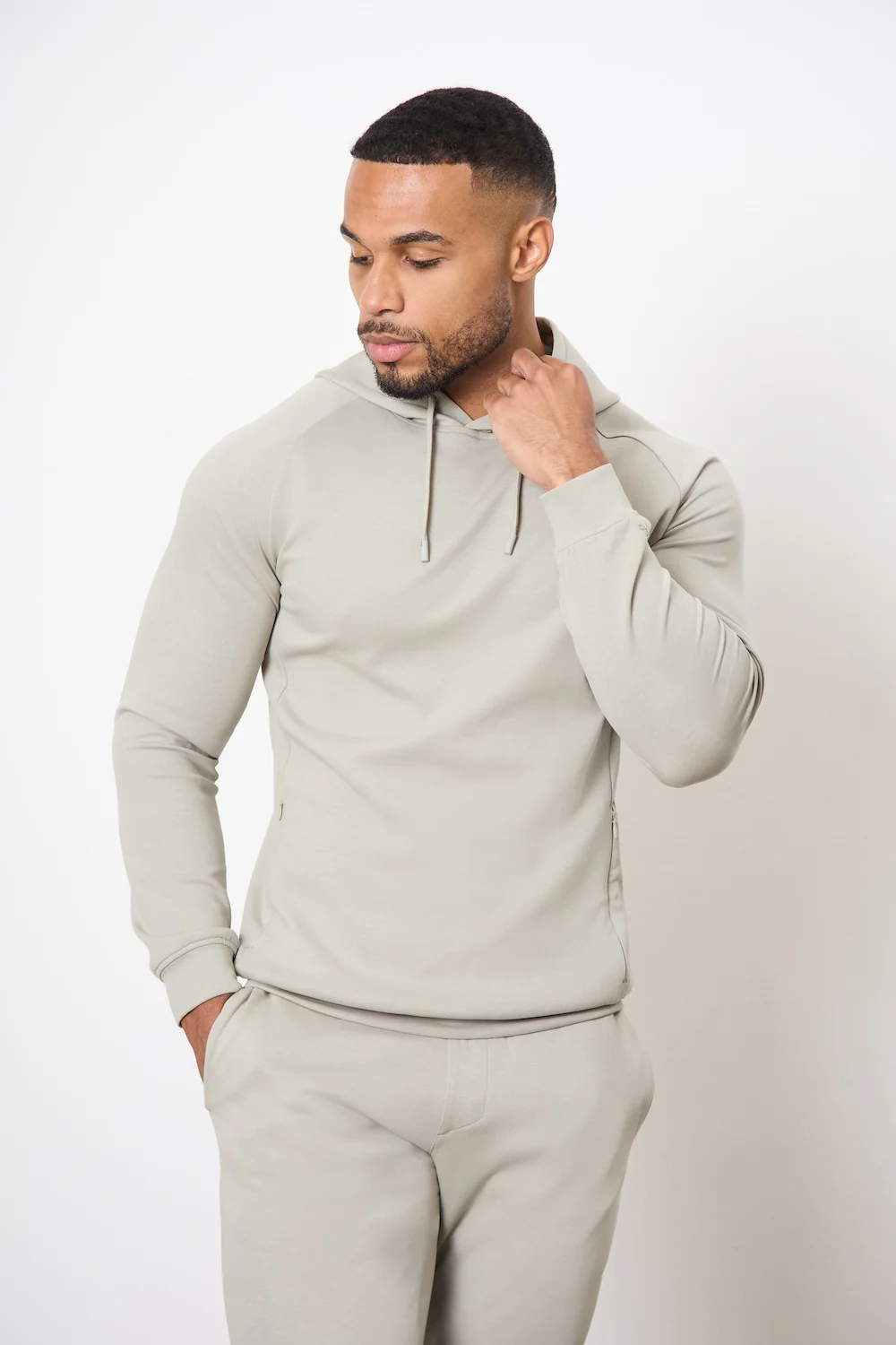 Interlock Hoodie Sweat in Smoky Sage