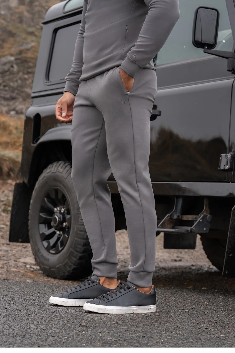 Interlock Sweat Jogger in Graphite - Image 3