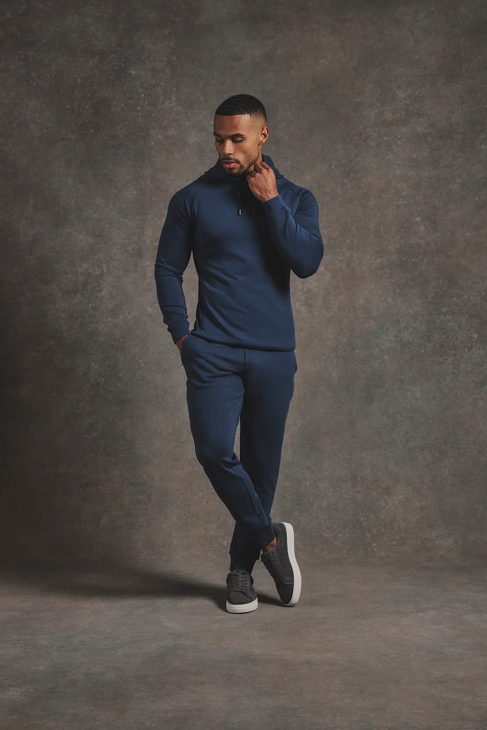 Interlock Sweat Jogger in Navy - Image 2