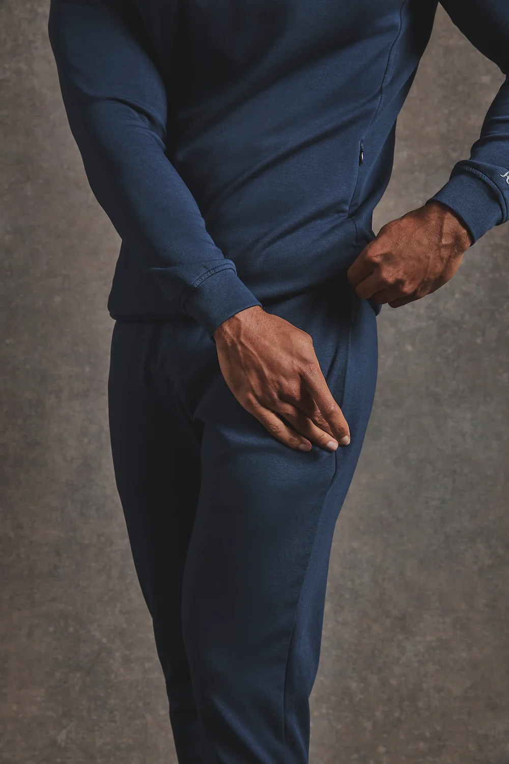 Interlock Sweat Jogger in Navy - Image 5