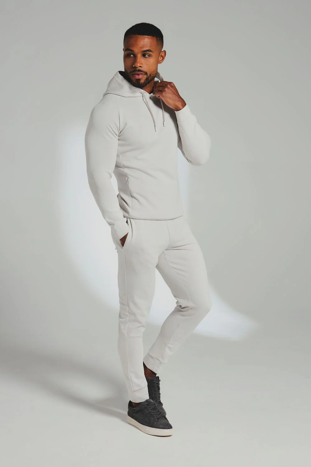 Interlock Sweat Joggers in Alabaster