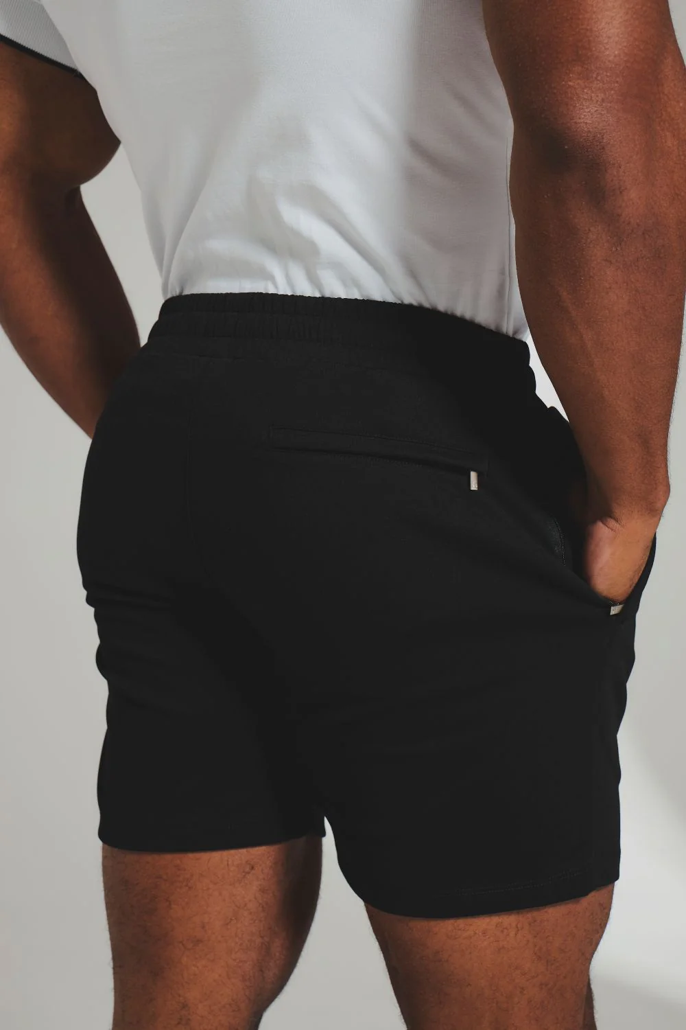 Interlock Sweat Shorts in Black - Image 6