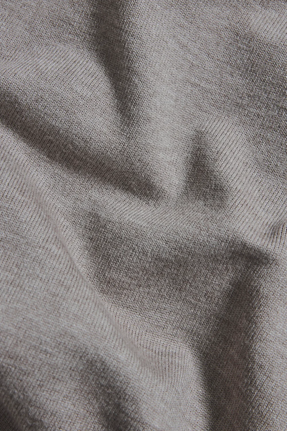 Knitted Half Zip Polo Shirt in Dark Oatmeal - Image 7