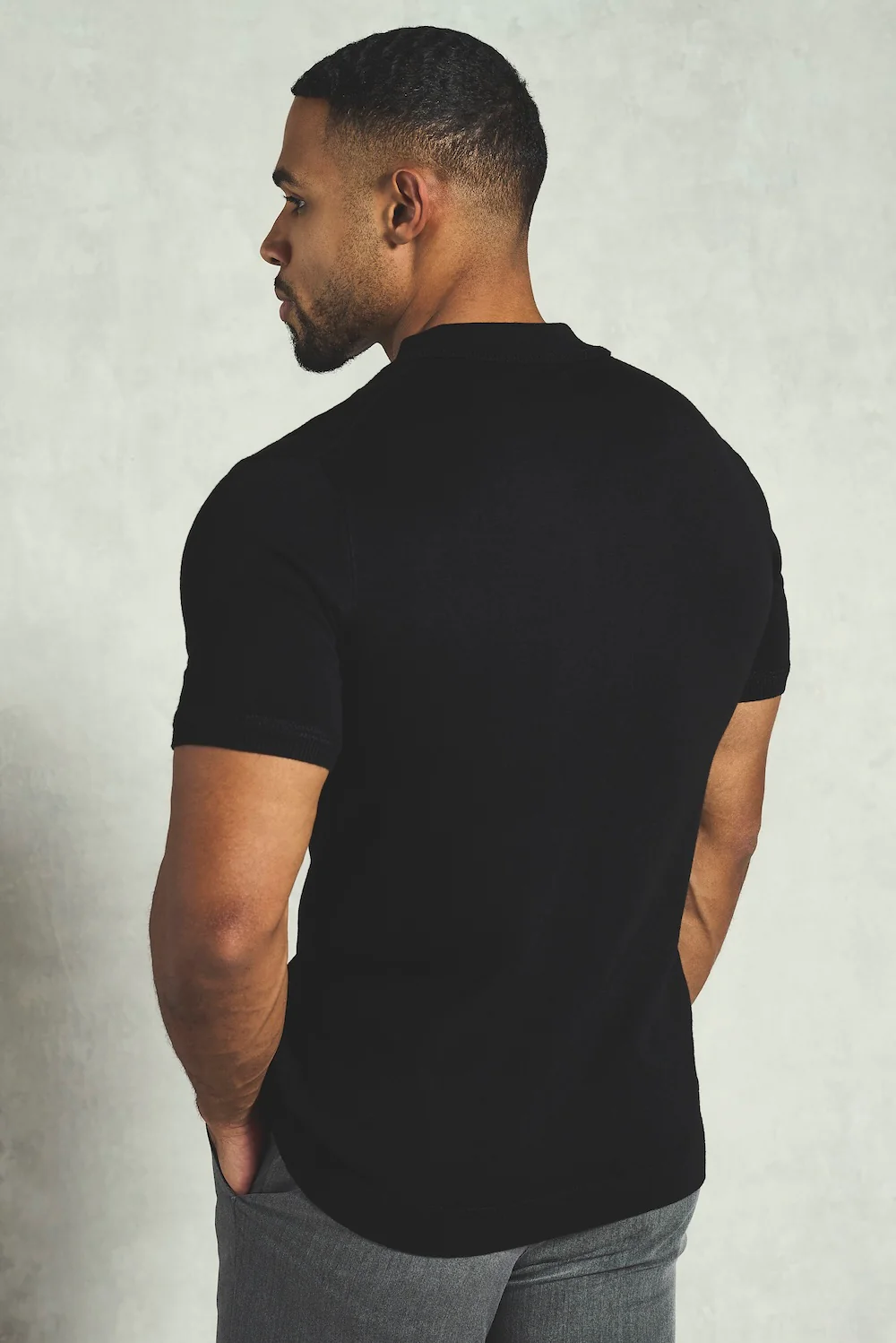 Knitted Shirt in Black - Image 5