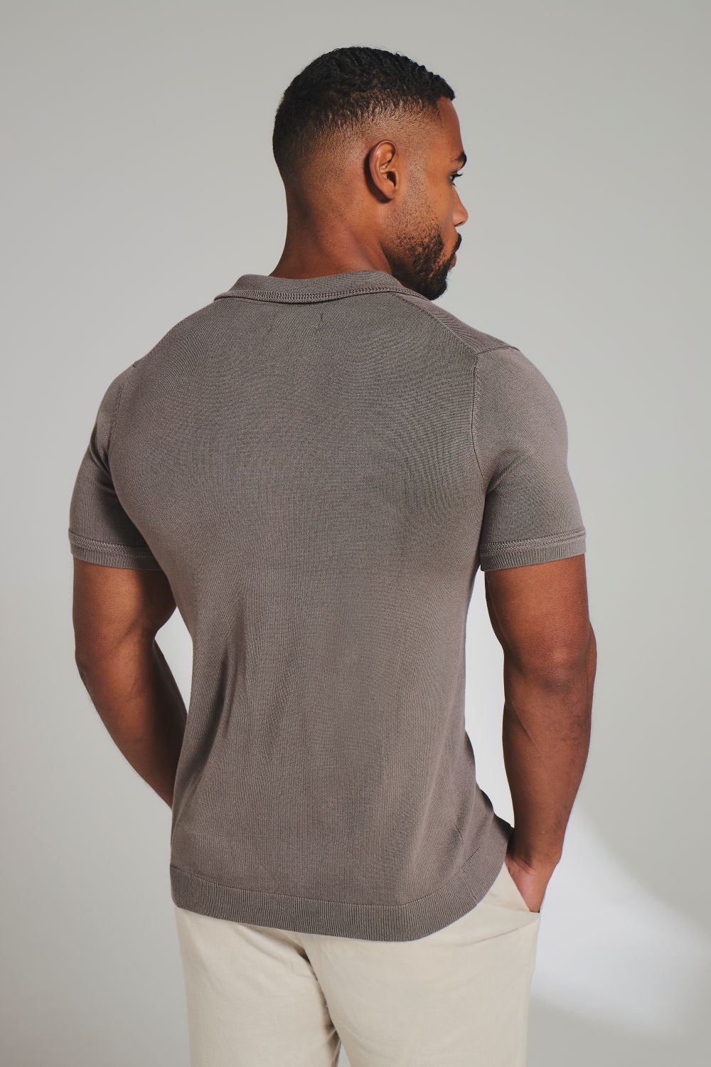 Knitted Shirt in Mocha - Image 6