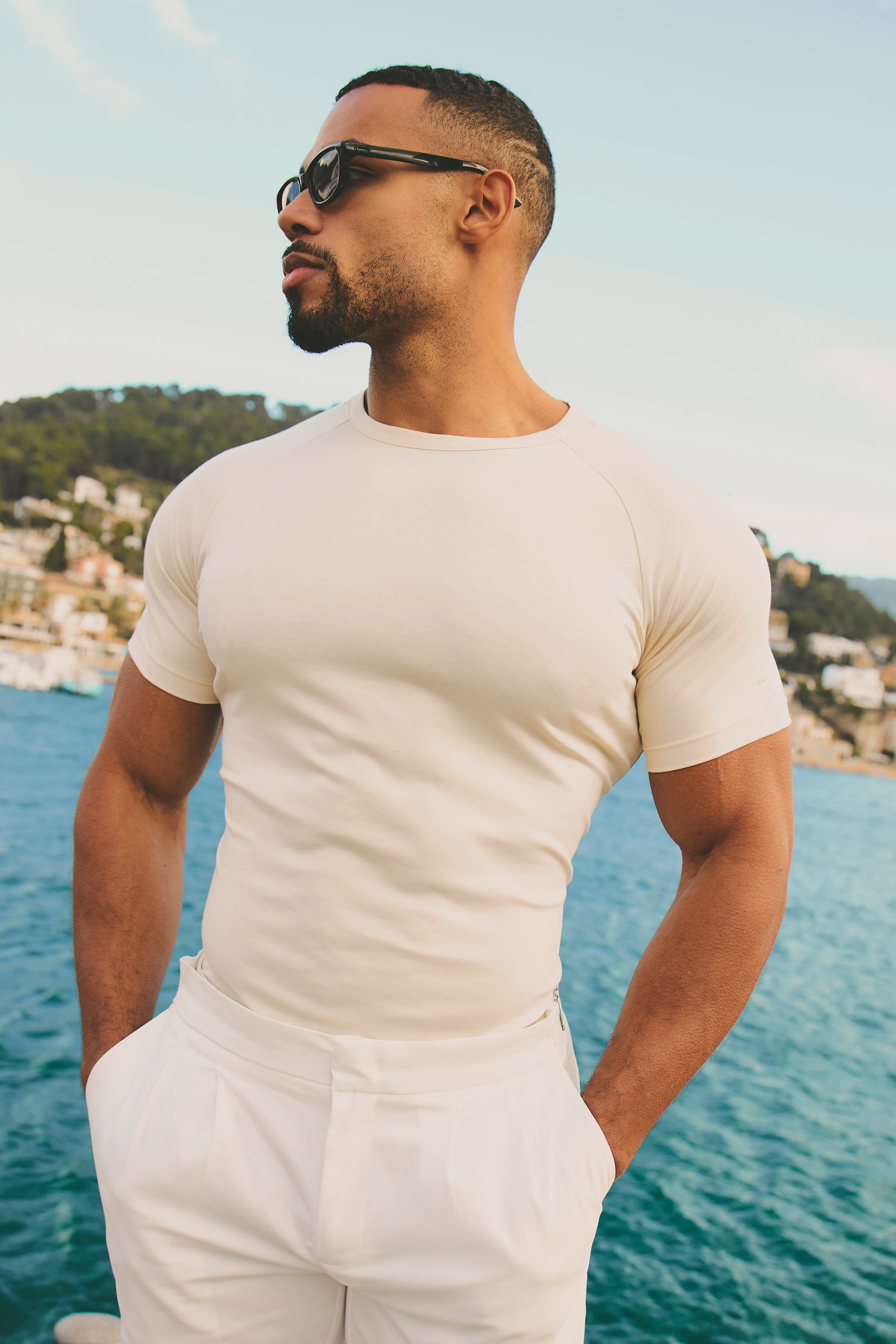 Luxe Sweat T-Shirt in Alabaster - Image 2