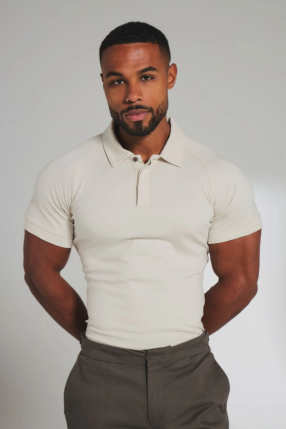 Luxe Smart Polo Shirt in Chalk