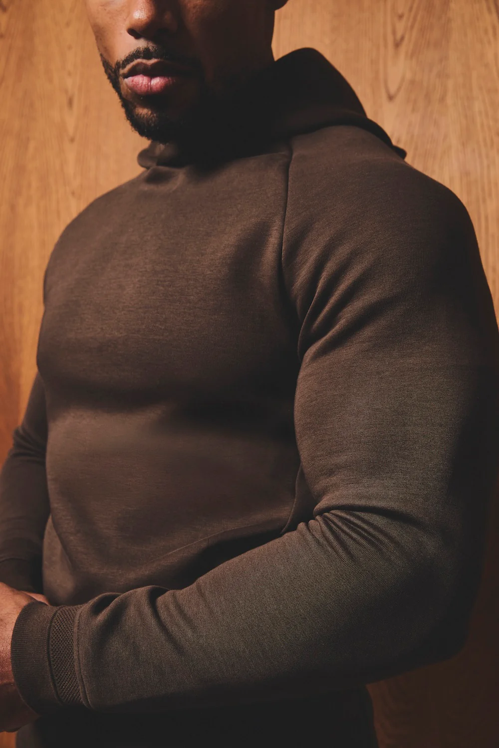Luxe Sweat Hoodie in Chocolate - Image 2