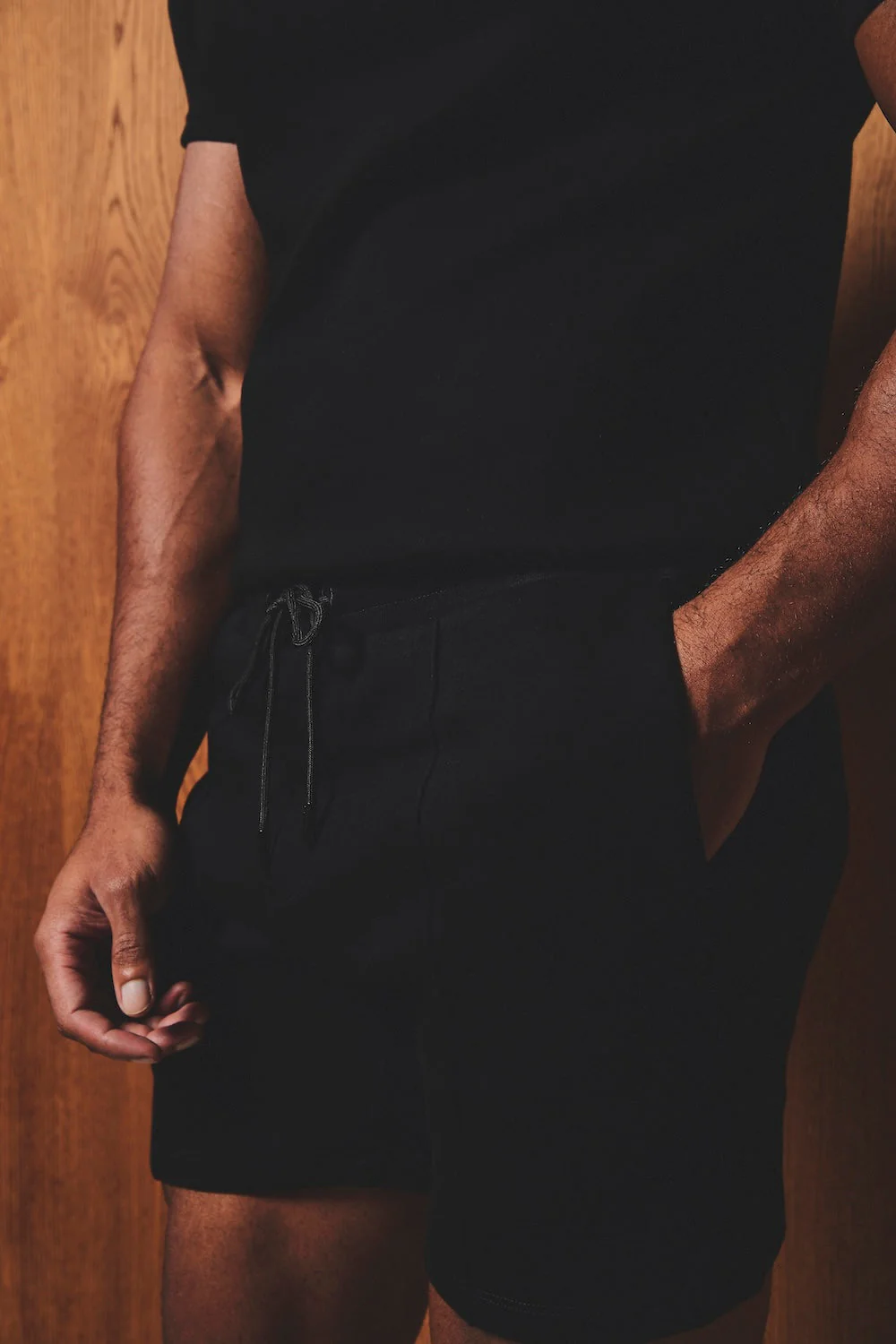 Luxe Sweat Shorts in Black - Image 3