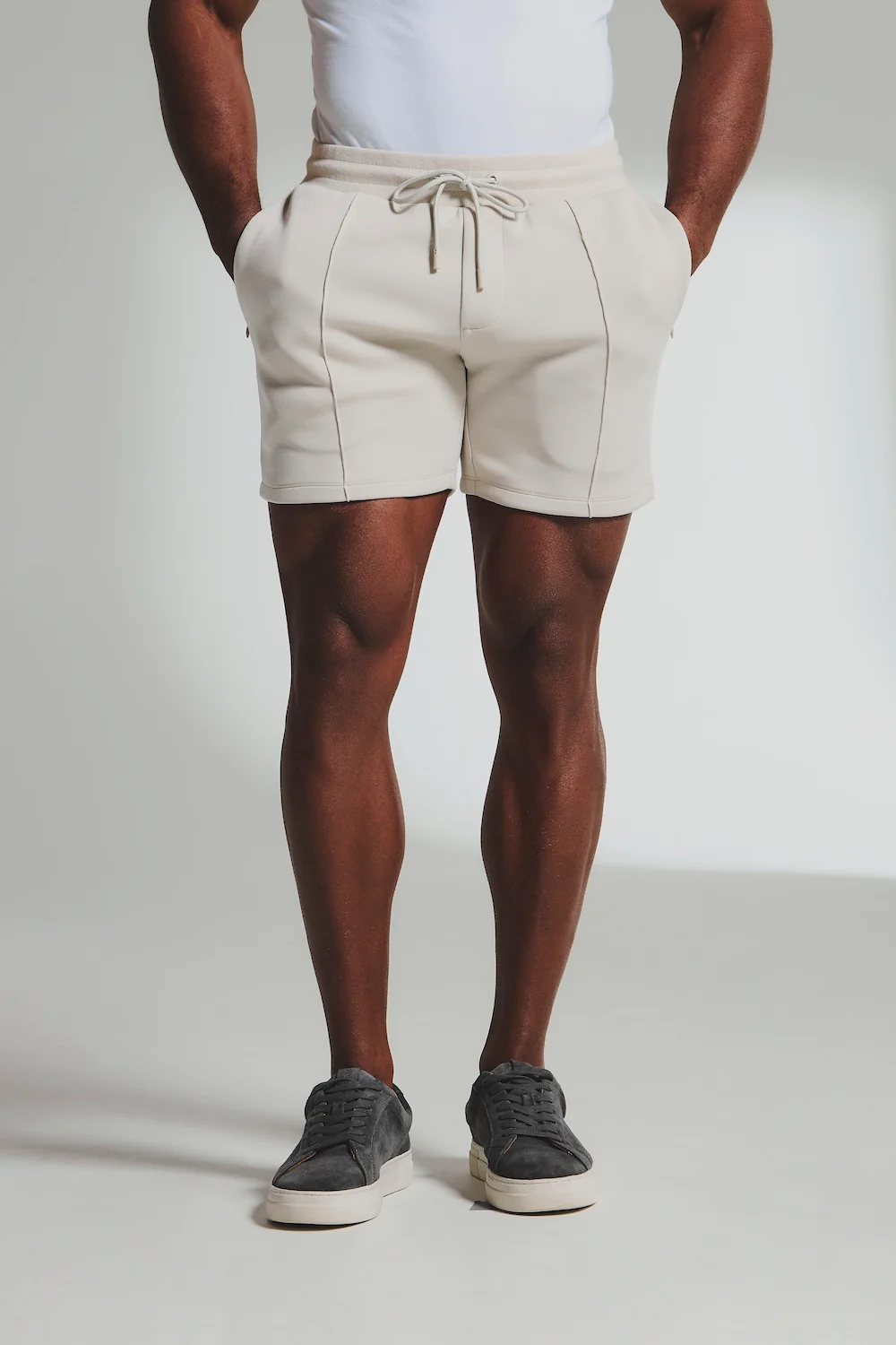 Luxe Sweat Shorts in Chalk - Image 5