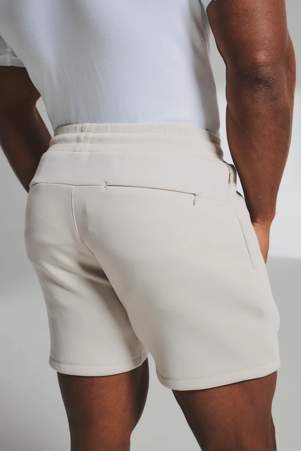 Luxe Sweat Shorts in Chalk - Image 7