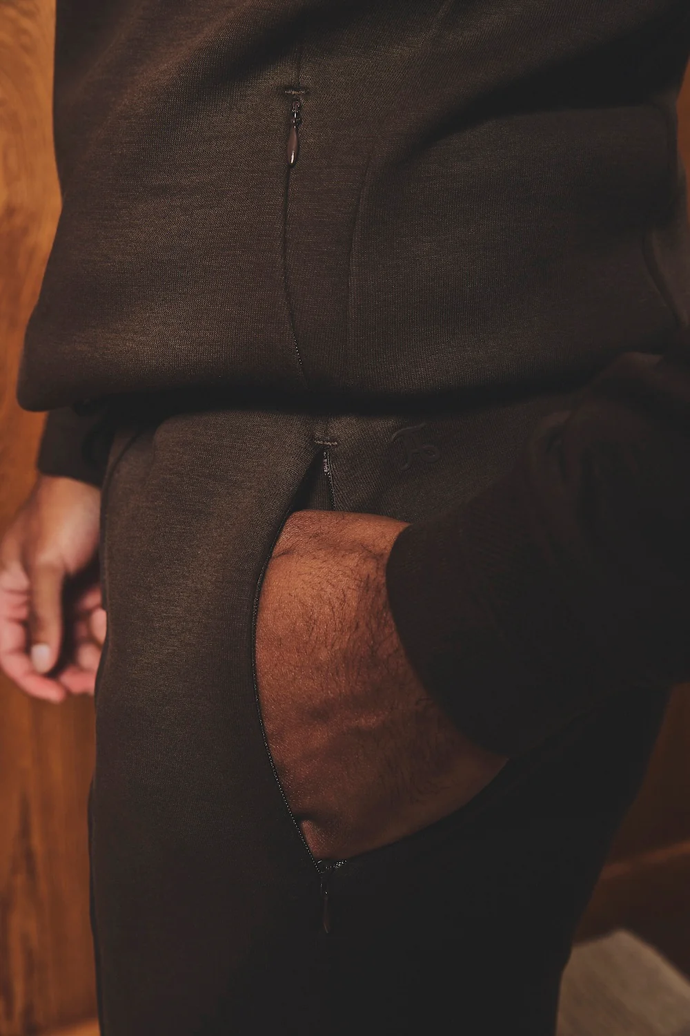 Luxe Sweat Shorts in Chocolate - Image 4