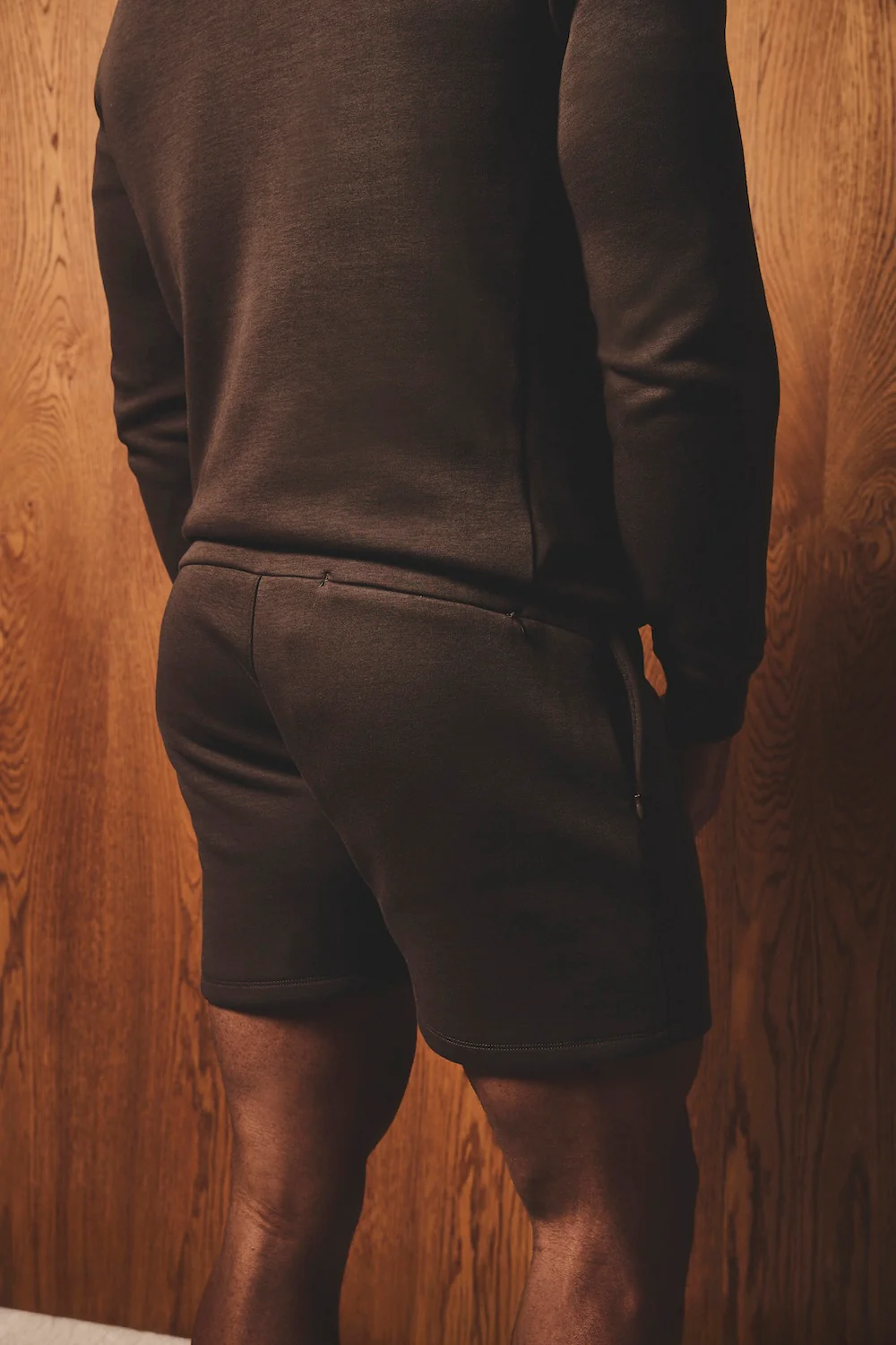 Luxe Sweat Shorts in Chocolate - Image 6