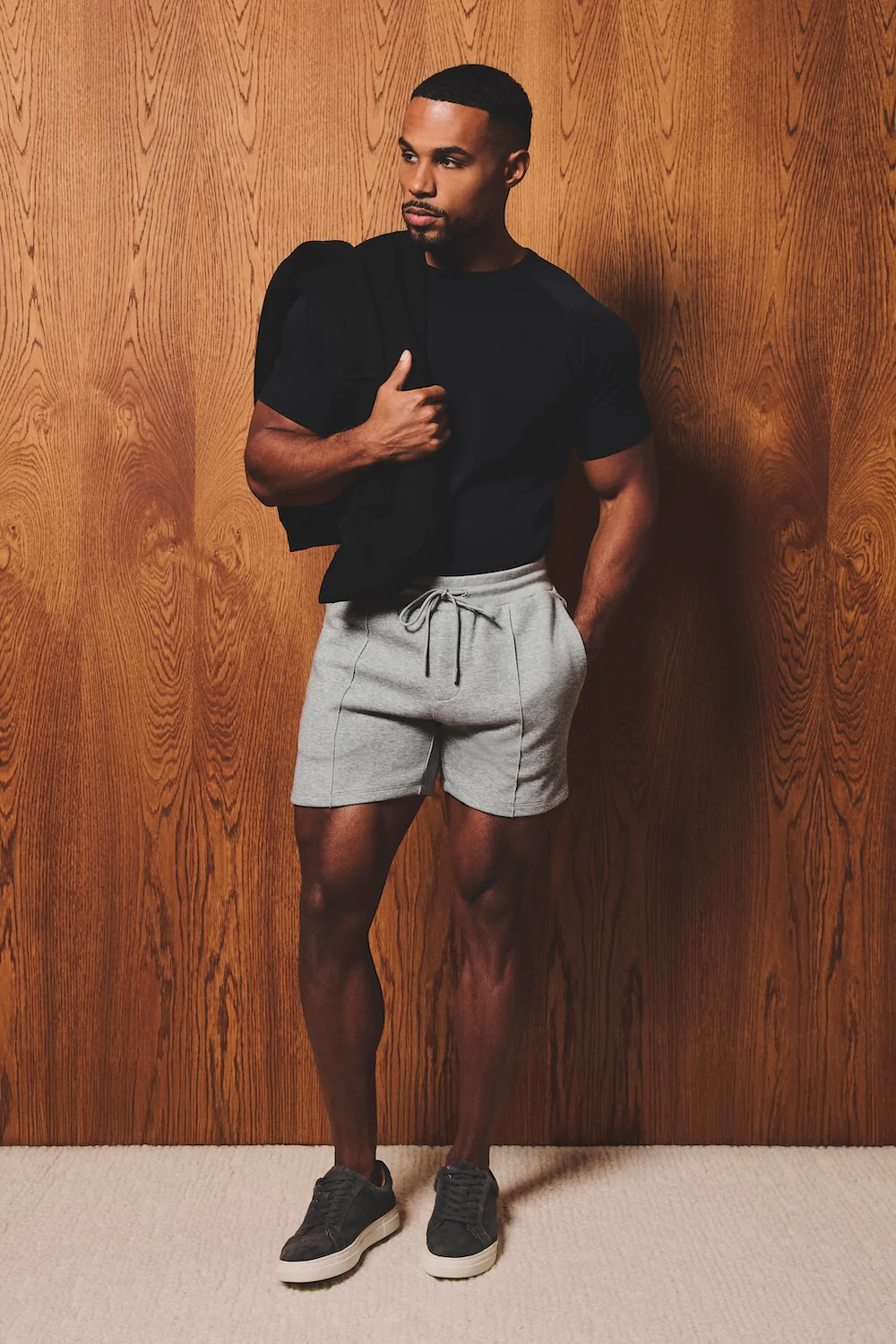Luxe Sweat Shorts in Grey - Image 2