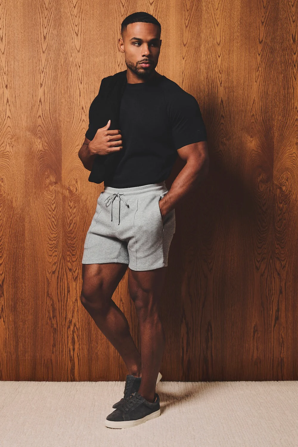 Luxe Sweat Shorts in Grey - Image 6