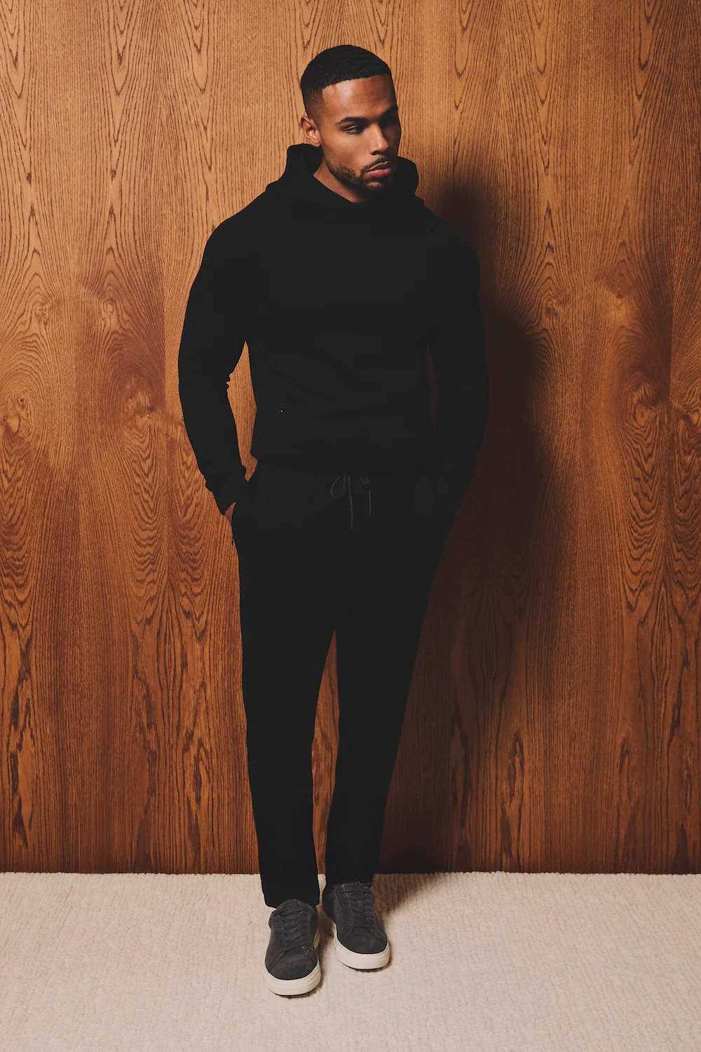 Luxe Sweat Smart Joggers in Black - Image 2