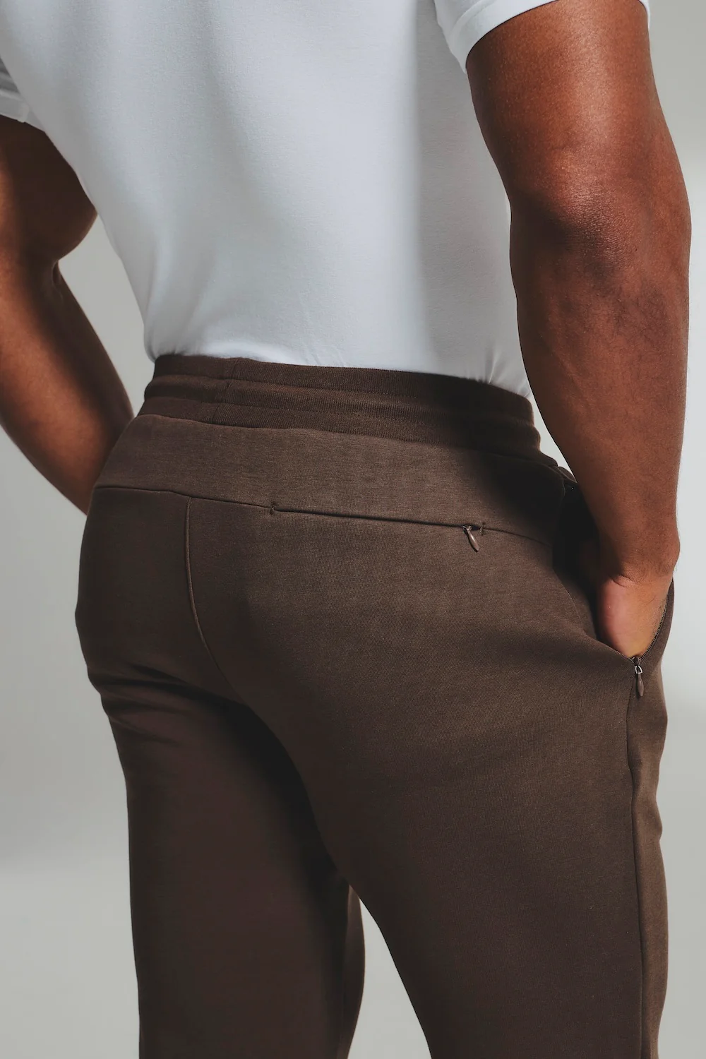 Luxe Sweat Smart Joggers in Chocolate - Image 6