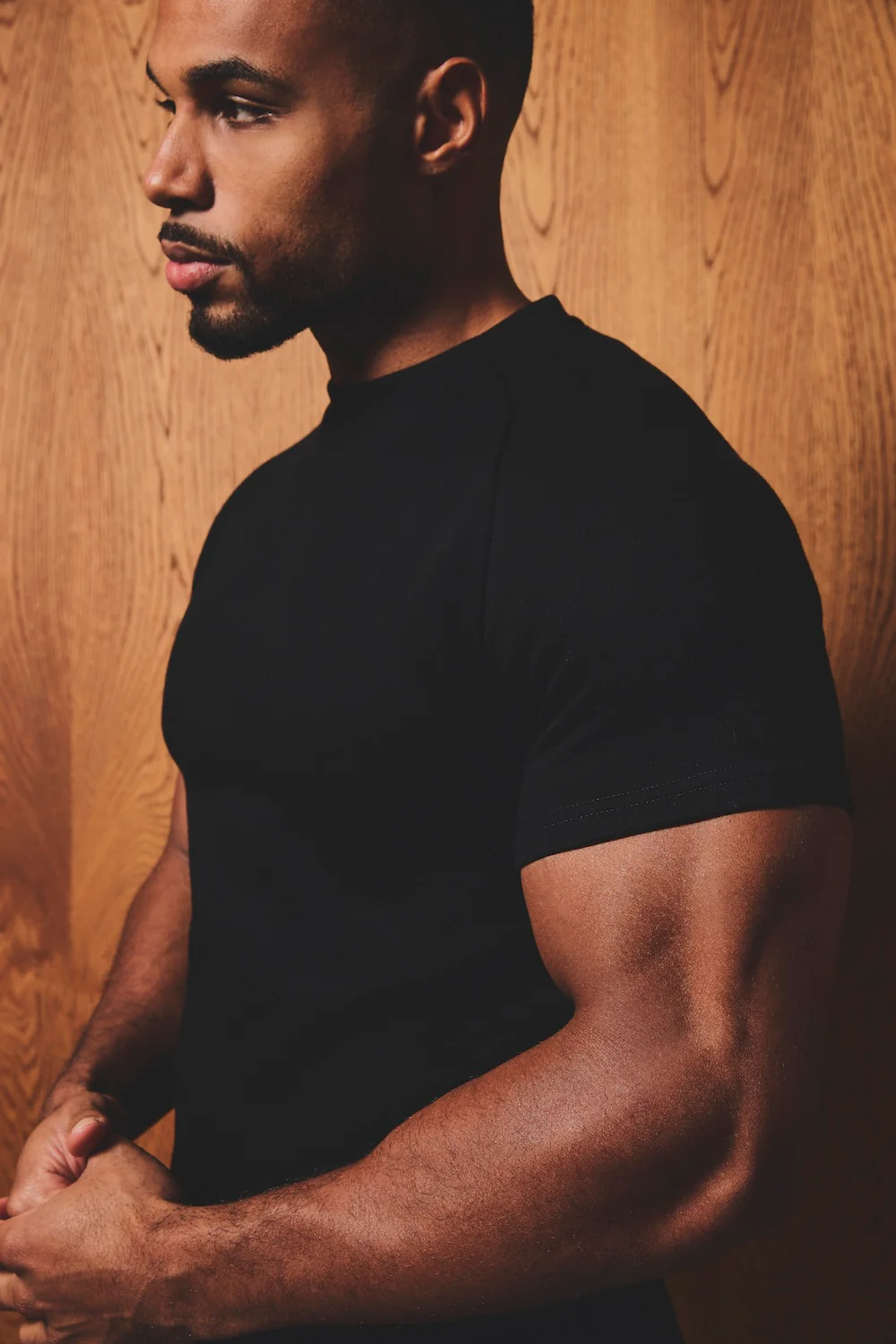 Luxe Sweat T-Shirt in Black