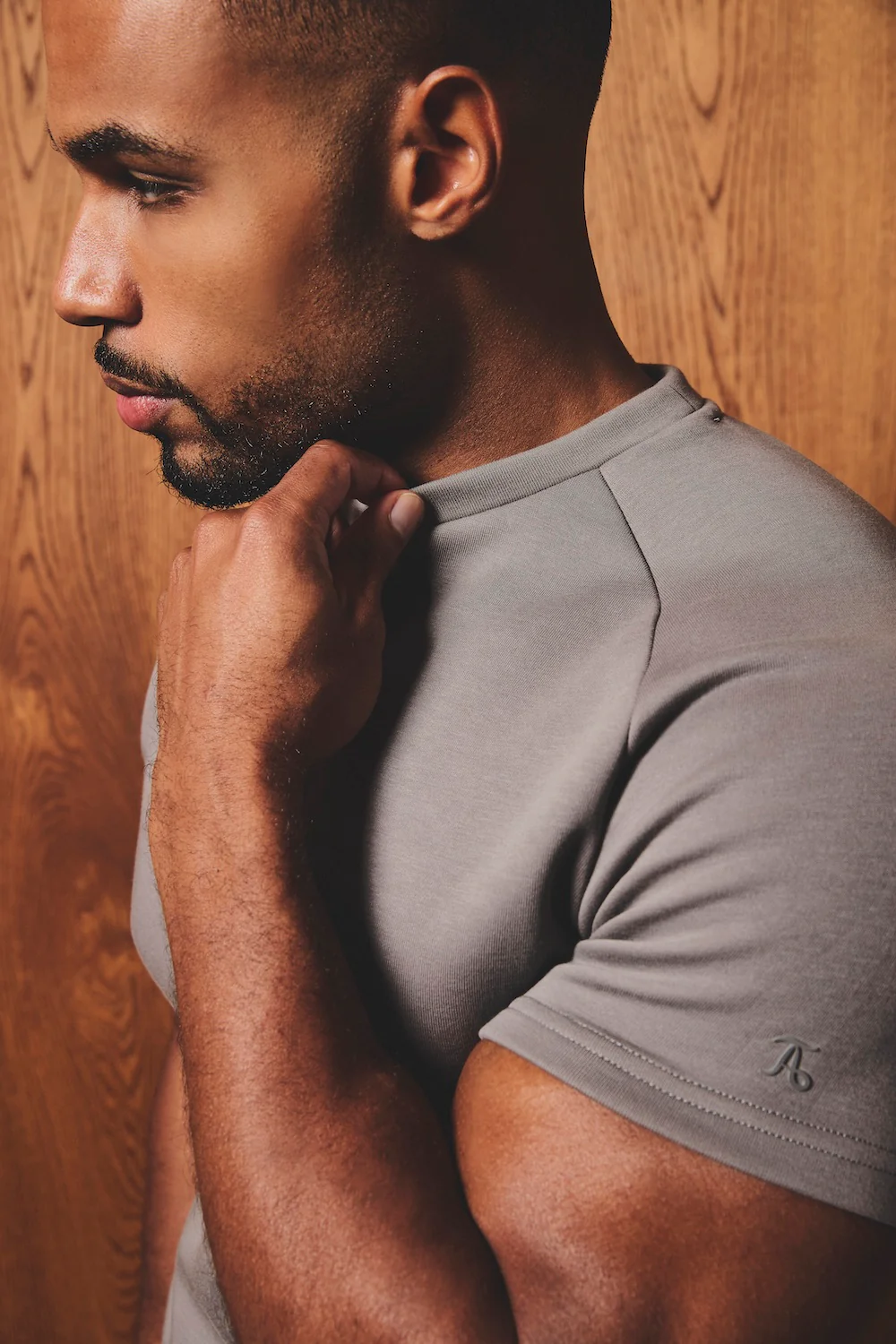 Luxe Sweat T-Shirt in Mushroom - Image 7