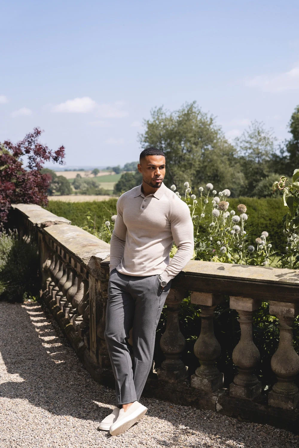 Melange Trousers in Dark Charcoal - Image 5