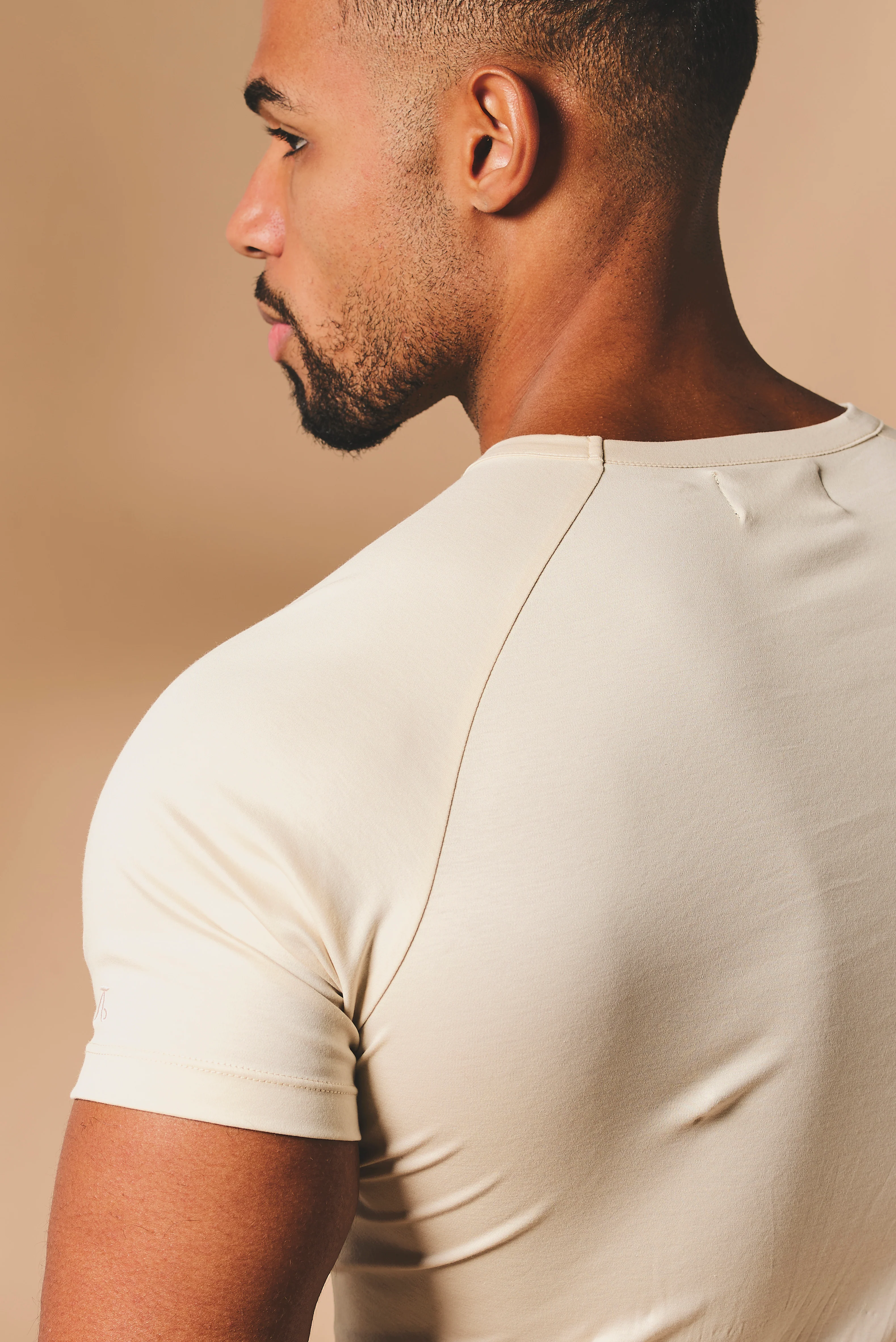 Mercerised Cotton T-Shirt in Alabaster - Image 6