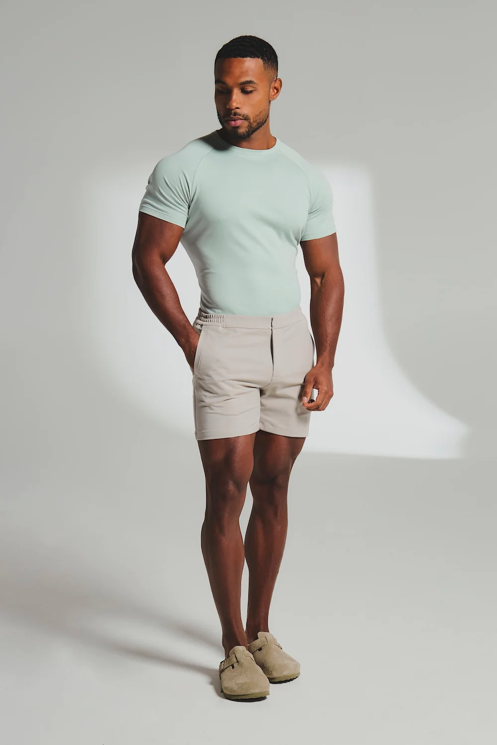 Mercerised Cotton T-Shirt in Duck Egg Blue - Image 4