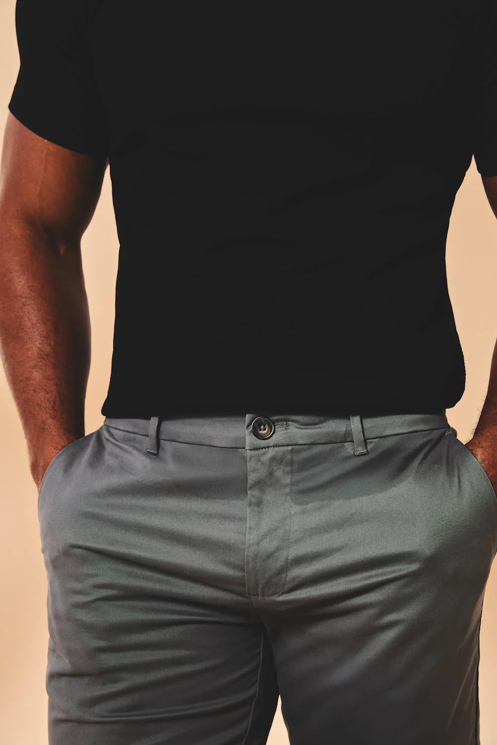 Muscle Fit Stretch Chino Shorts in Dark Pewter - Image 8