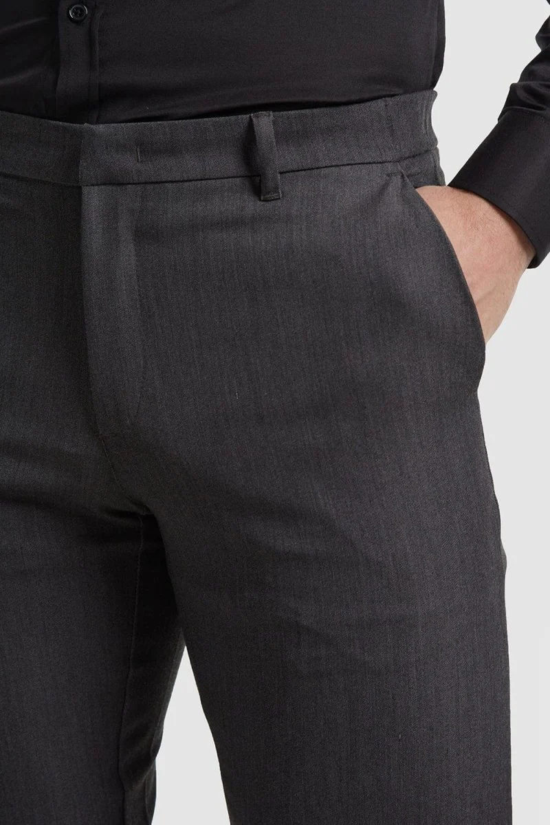 Muscle Fit Essential Trousers 2.0 in Charcoal - Image 3