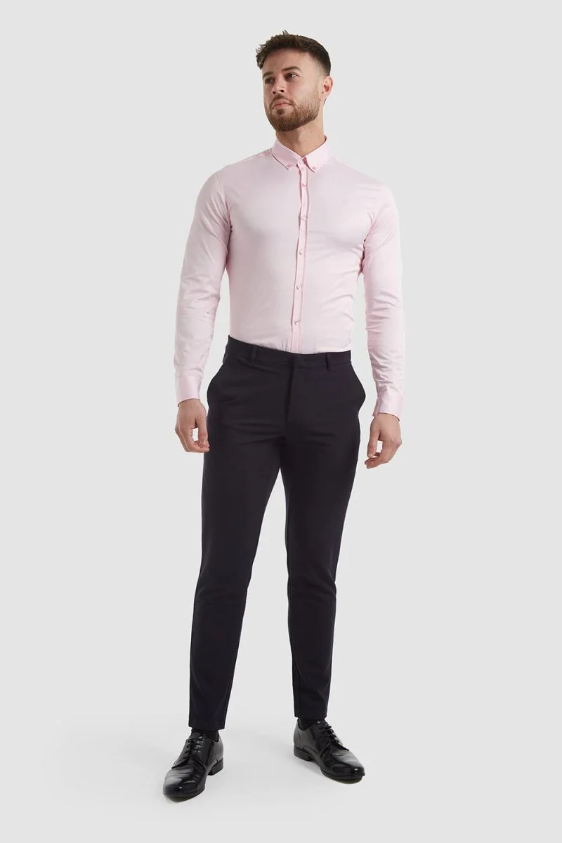 Muscle Fit Essential Trousers 2.0 in Navy - Image 2