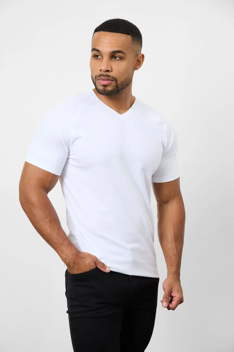 Muscle Fit Foundation V-Neck 5-Pack - Image 4