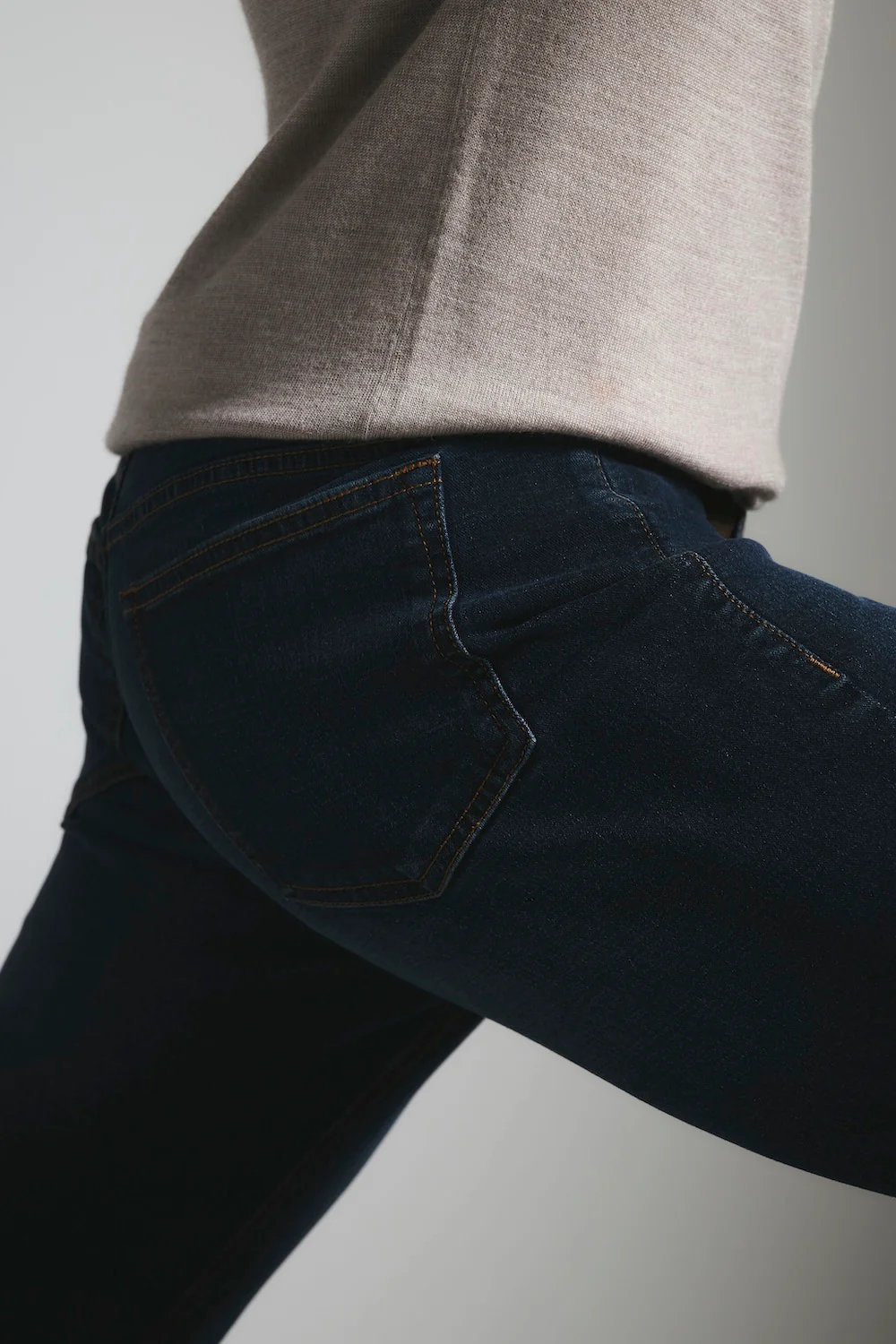 Muscle Fit Stretch Jeans in Dark Blue - Image 6