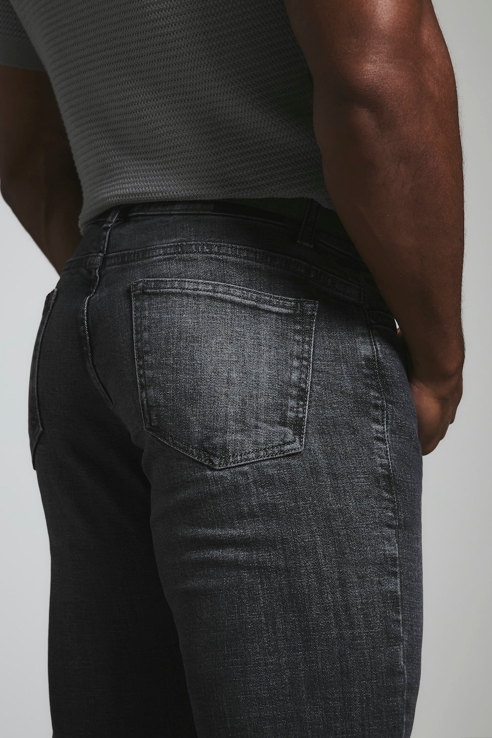 Muscle Fit Stretch Jeans in Grey - Image 8