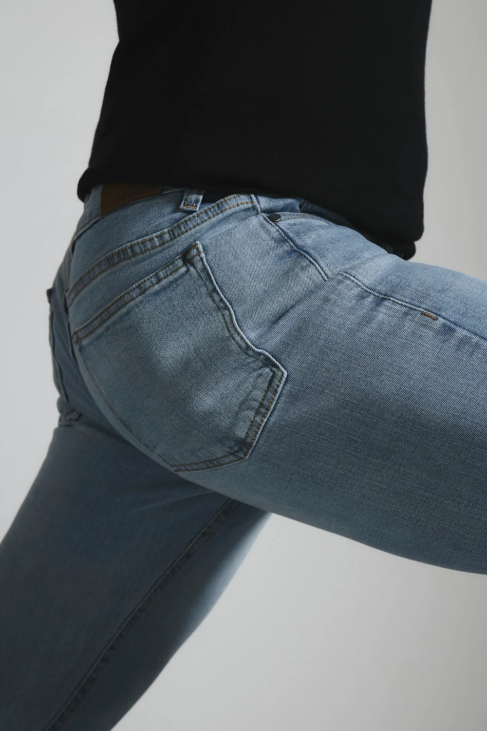Muscle Fit Stretch Jeans in Light Blue - Image 6