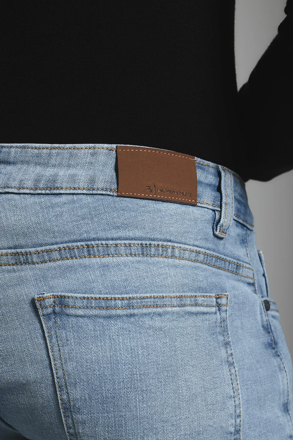 Muscle Fit Stretch Jeans in Light Blue - Image 7