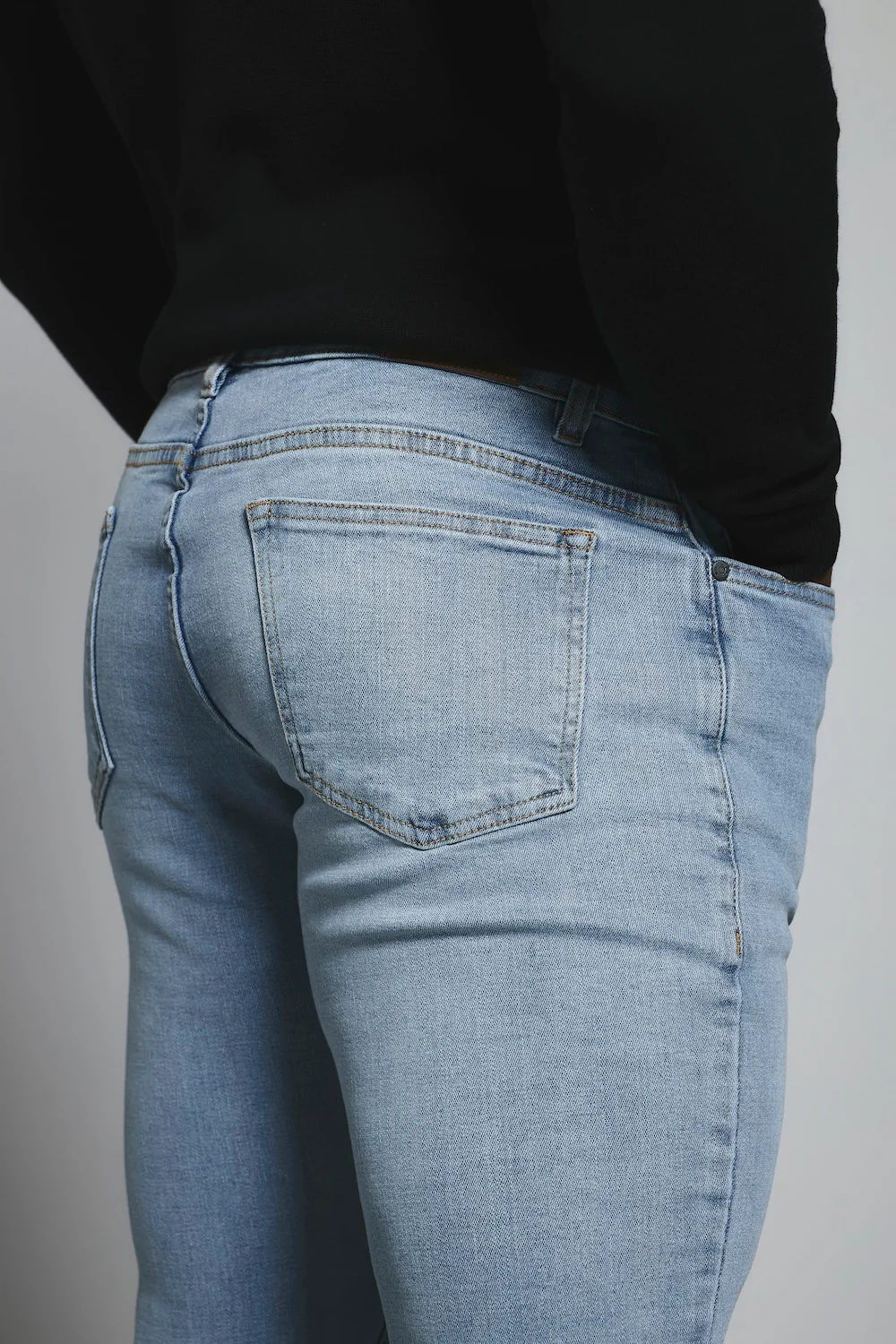Muscle Fit Stretch Jeans in Light Blue - Image 8